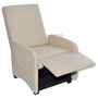 Voir la diapositive 2 : VIDAXL Fauteuil pliable creme similicuir