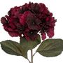 Voir la diapositive 2 : ATMOSPHERA Fleur Artificielle  Hortensia  83cm Rouge Foncé