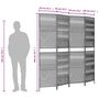 Voir la diapositive 6 : VIDAXL Cloison de separation 4 panneaux noir resine tressee