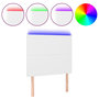 Voir la diapositive 2 : VIDAXL Tete de lit a LED Blanc 100x5x118/128 cm Similicuir
