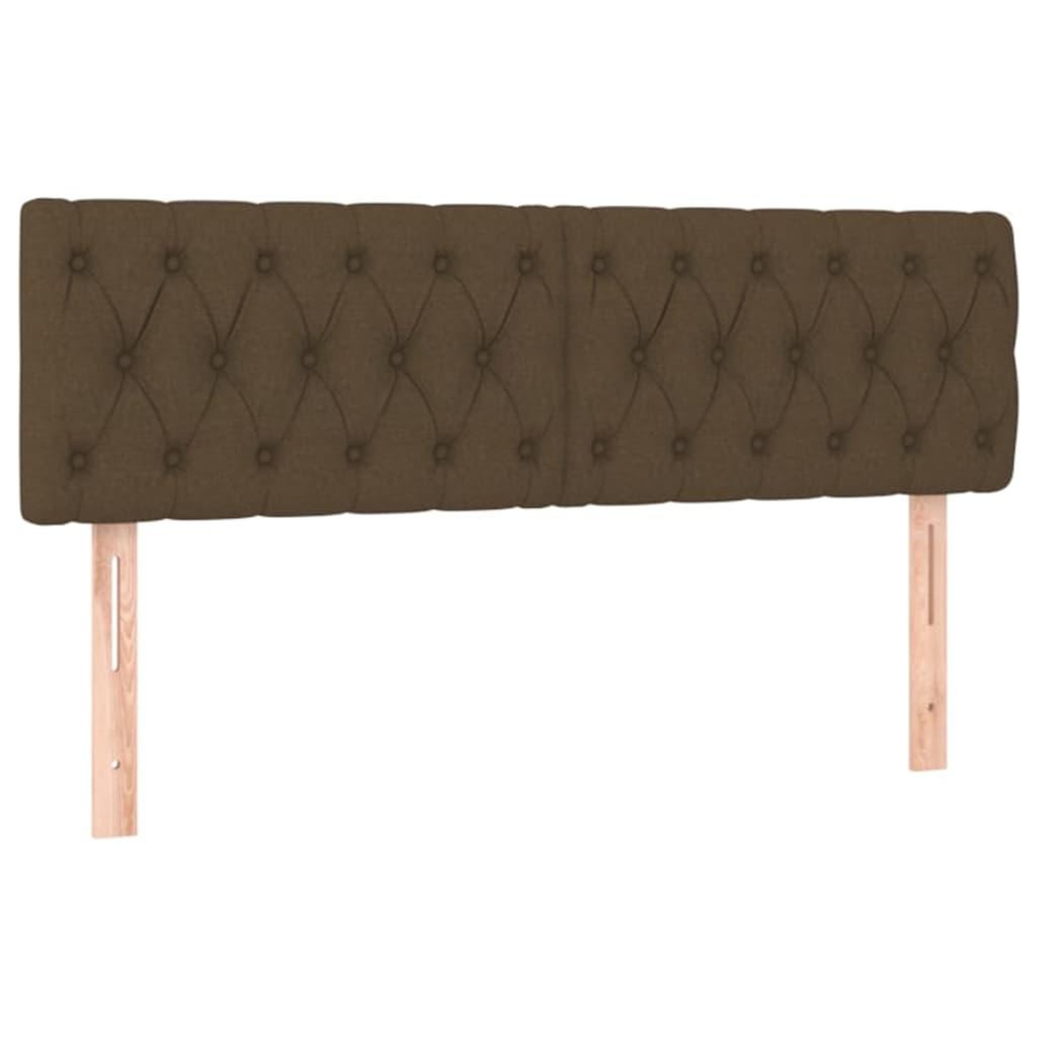 Voir la diapositive 4 : VIDAXL Tete de lit a LED Marron fonce 160x7x78/88 cm Tissu