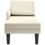 Voir la diapositive 4 : VIDAXL Fauteuil long avec coussin et accoudoir droit creme velours