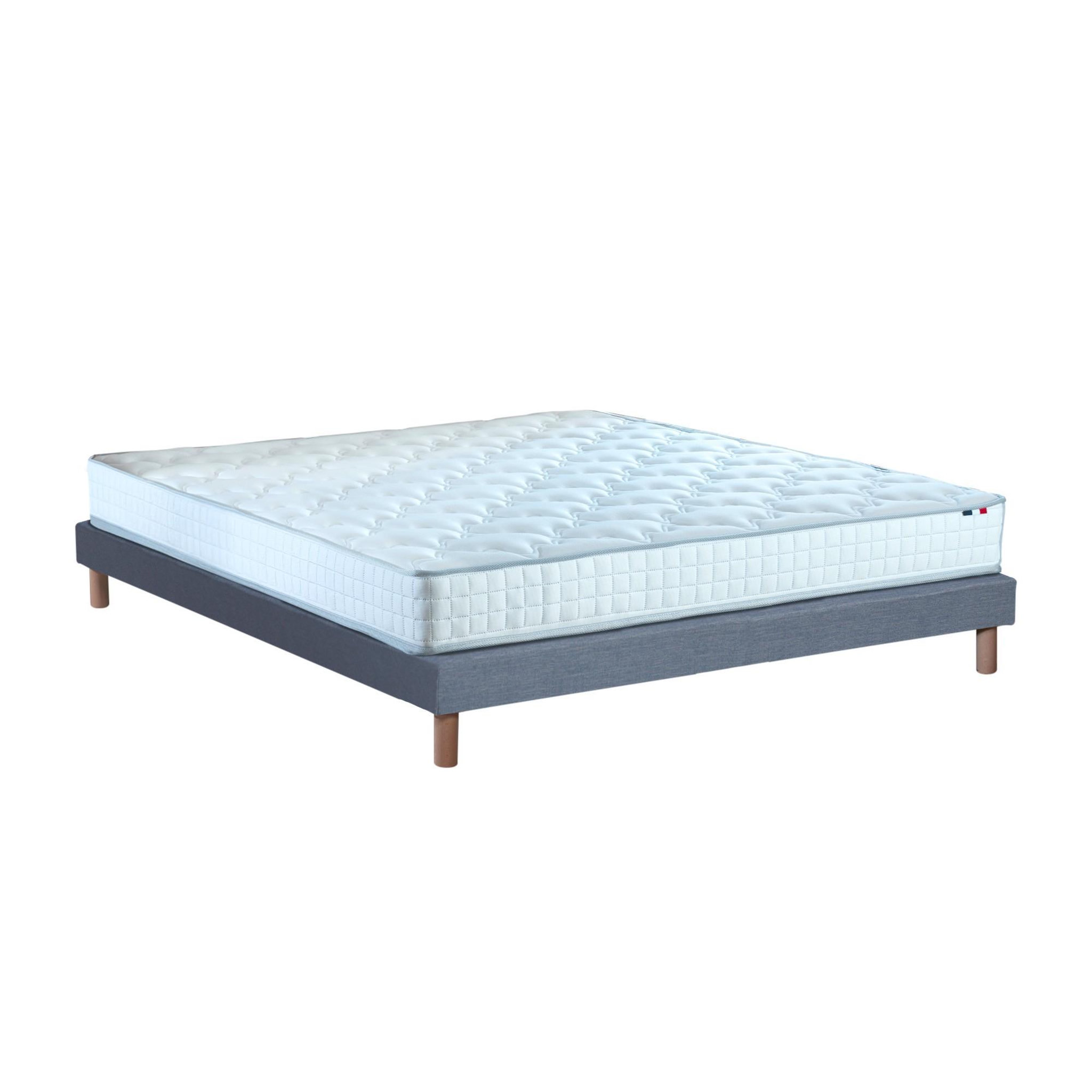 Voir la diapositive 2 : IDLITERIE Ensemble matelas ressorts ensachés, SPECTRE + Sommier tapissier