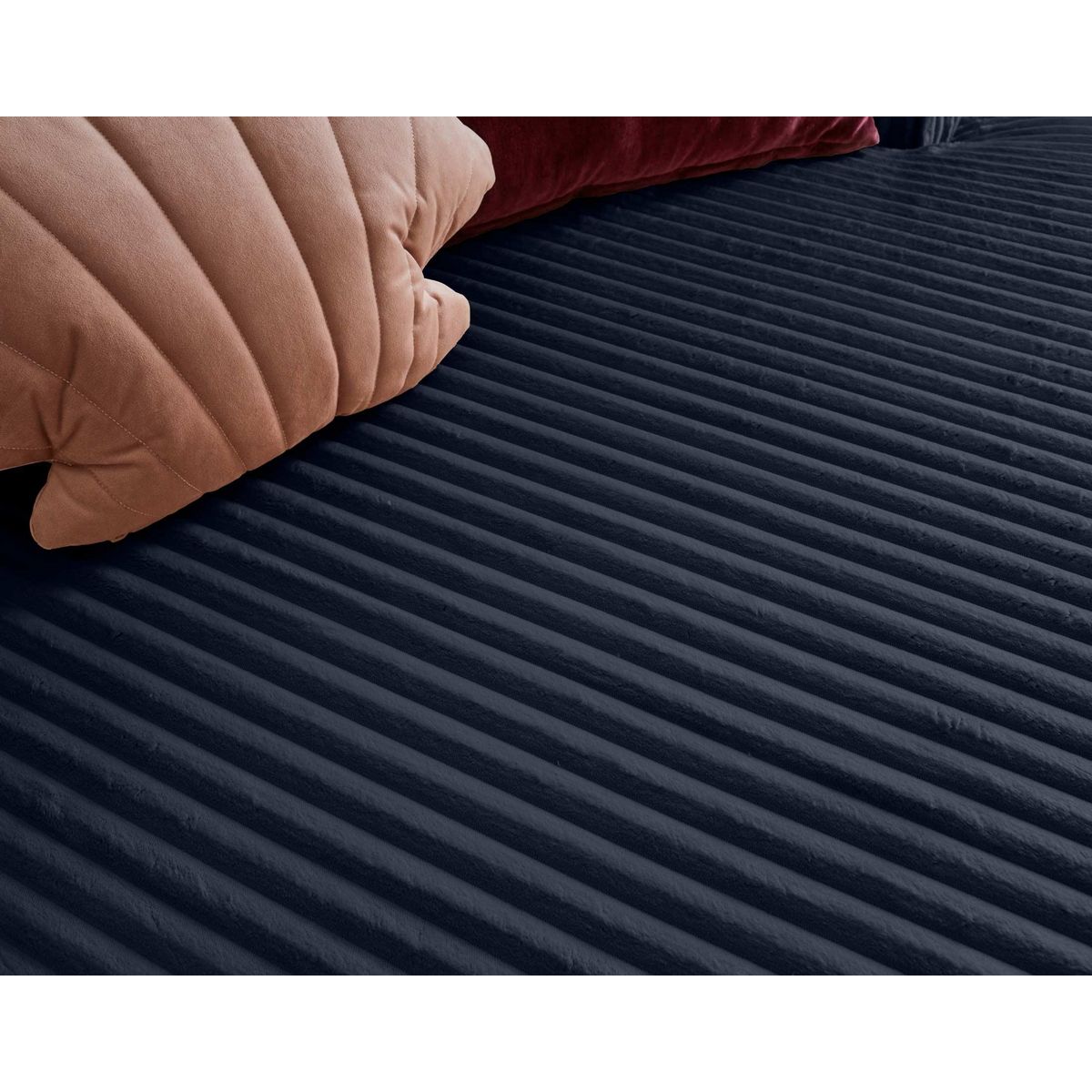 LISA DESIGN Ela - canapé d'angle droit - 4 places - en velours côtelé grosses côtes