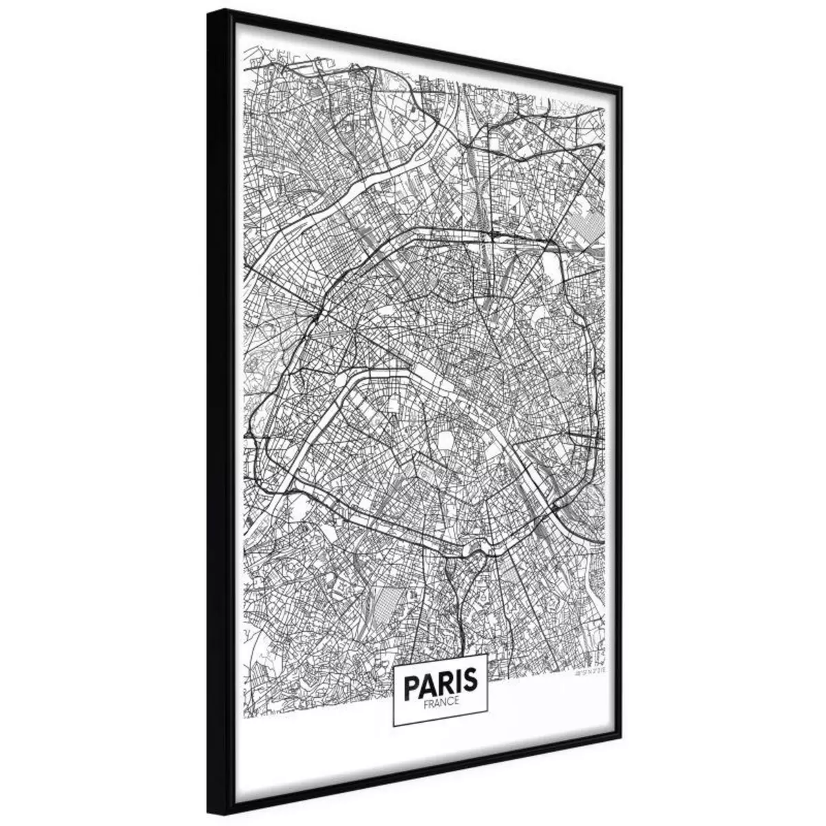 Paris Prix Affiche Murale Encadrée  City Map Paris 
