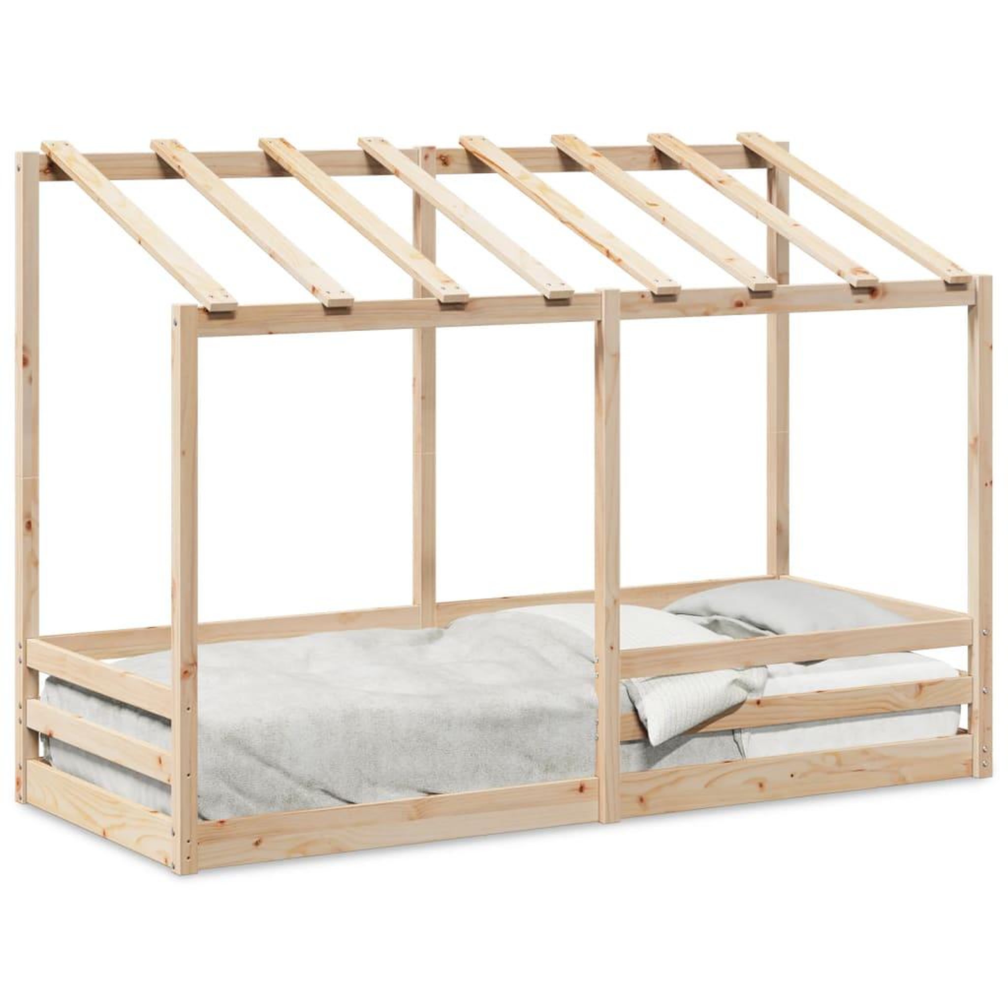 Voir la diapositive 2 : VIDAXL Lit pour enfants sans matelas 75x190 cm bois pin massif