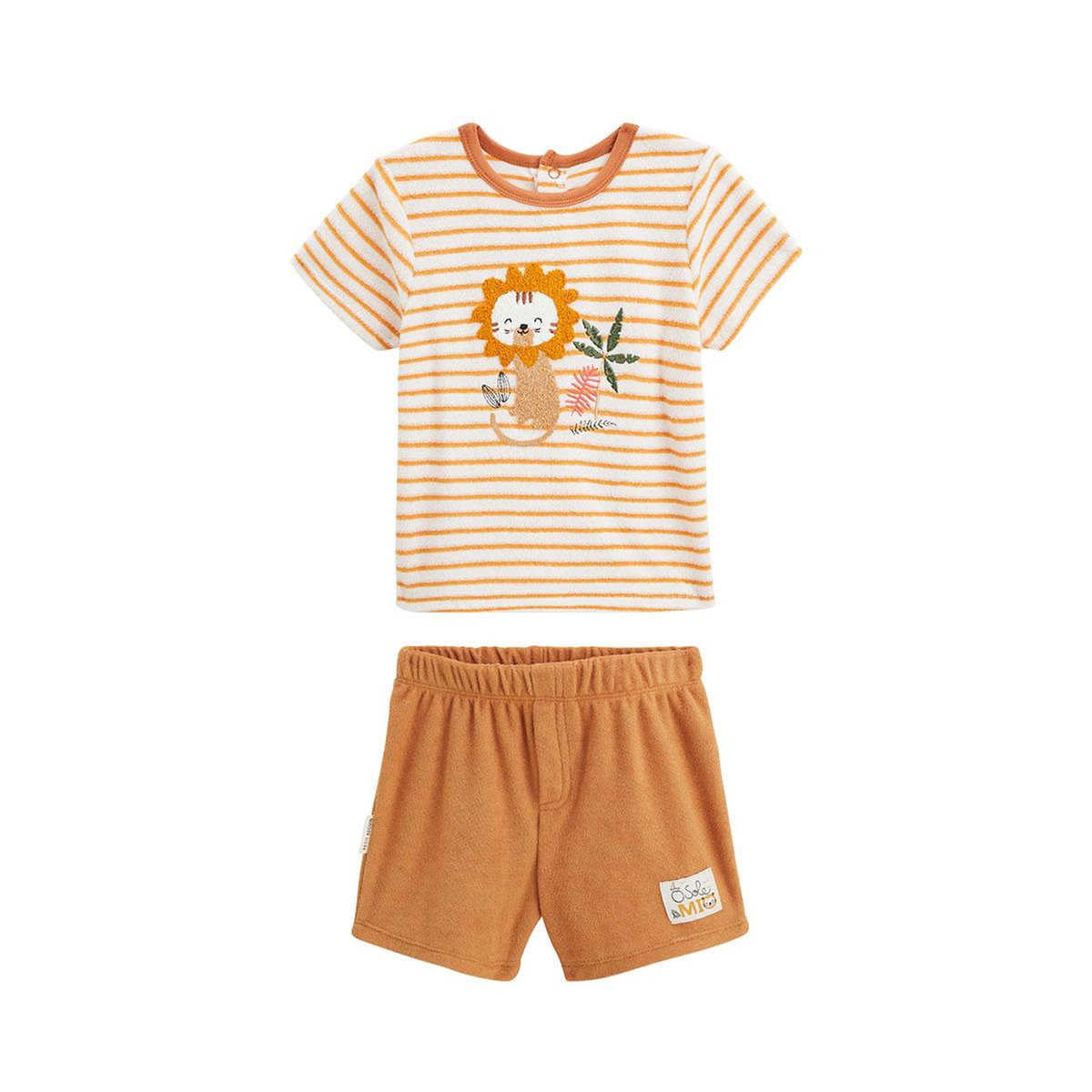 Petit Béguin Ensemble enfant t-shirt et short en éponge Mio