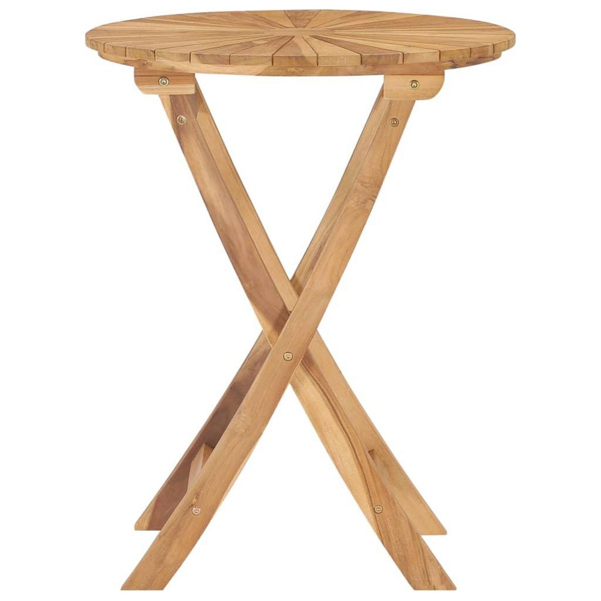 VIDAXL Table pliable de jardin Ø 60 cm Bois de teck solide