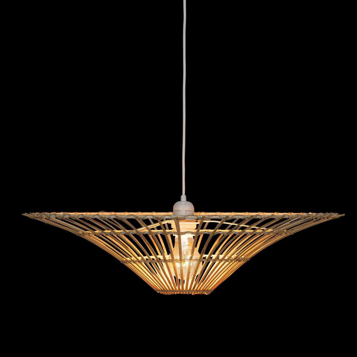 ATMOSPHERA Suspension réversible en bambou - Diam 56 cm - Beige