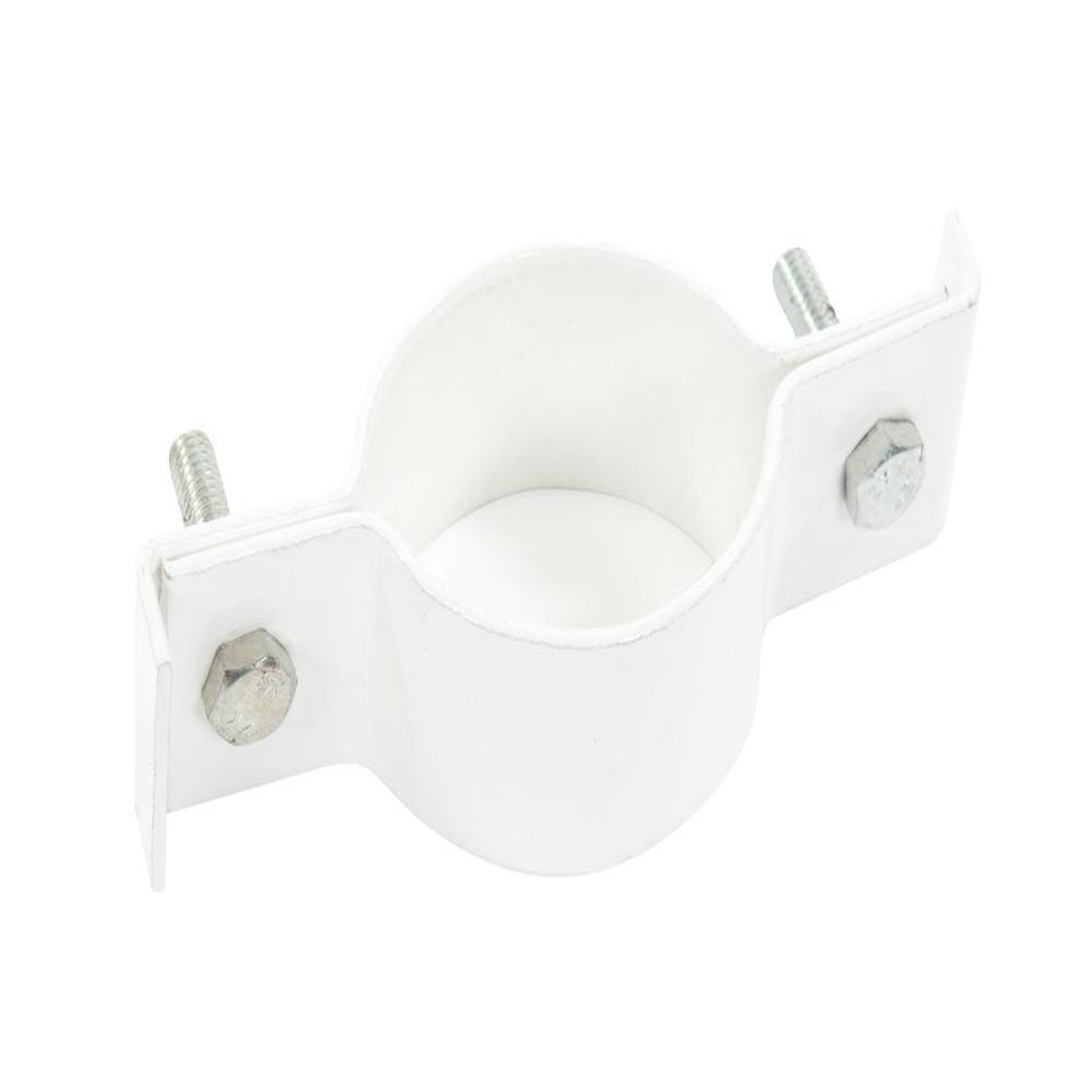 CENTRALE BRICO 6 colliers de fixation pour Poteau rond BLANC ø 48mm