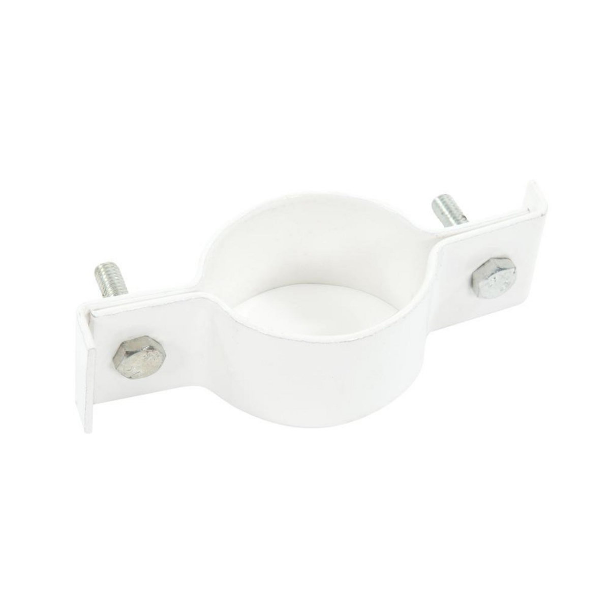 CENTRALE BRICO 6 colliers de fixation pour Poteau rond BLANC ø 48mm