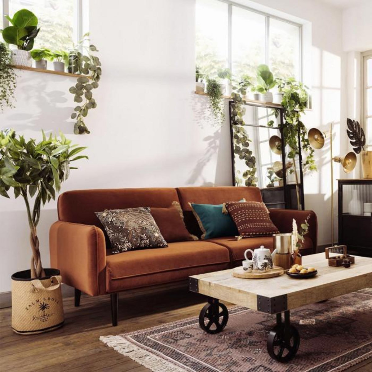 ATMOSPHERA Coussin Déco à Franges  Bota  38x58cm Vert Jade