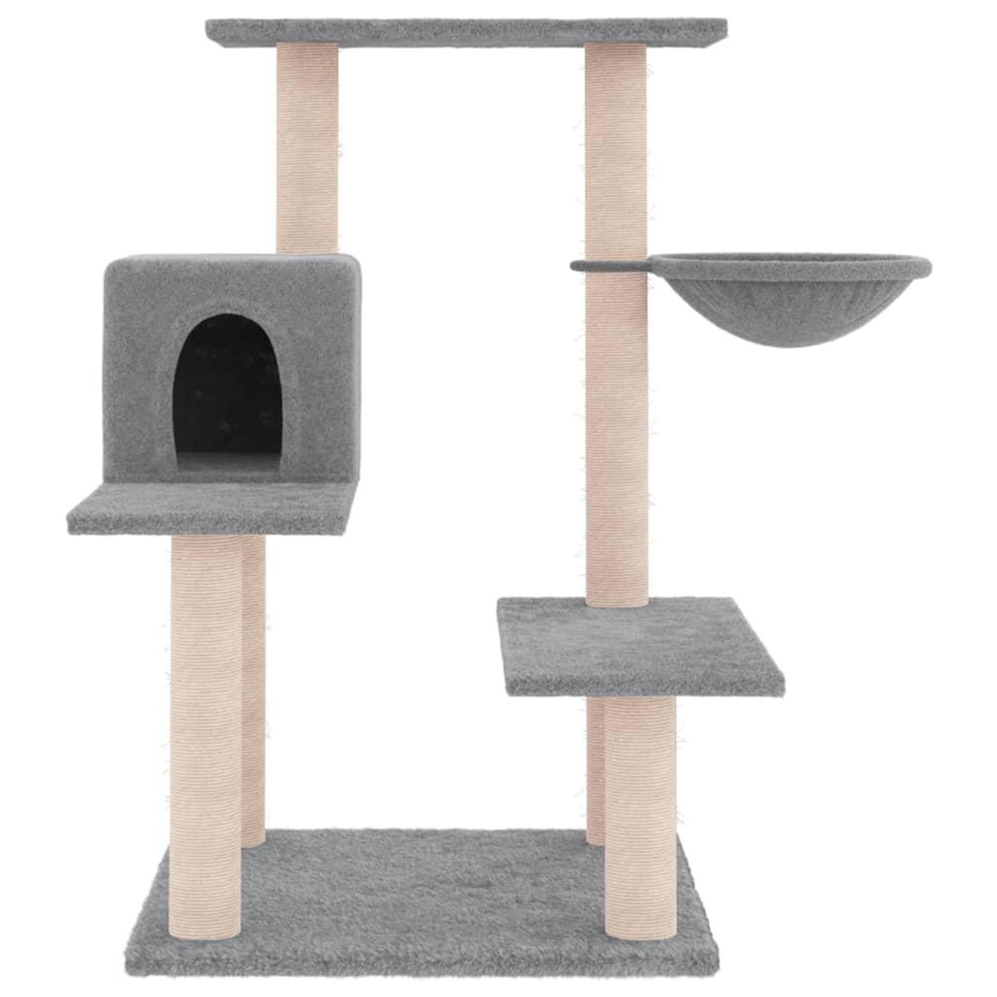 Voir la diapositive 3 : VIDAXL Arbre a chat avec griffoirs en sisal gris clair 82,5 cm