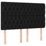 Voir la diapositive 4 : VIDAXL Tete de lit a LED Noir 144x7x118/128 cm Tissu