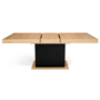 Voir la diapositive 3 : ID MARKET Table à manger extensible rectangle EDEN 8-12 personnes bois et noir 200-250 cm