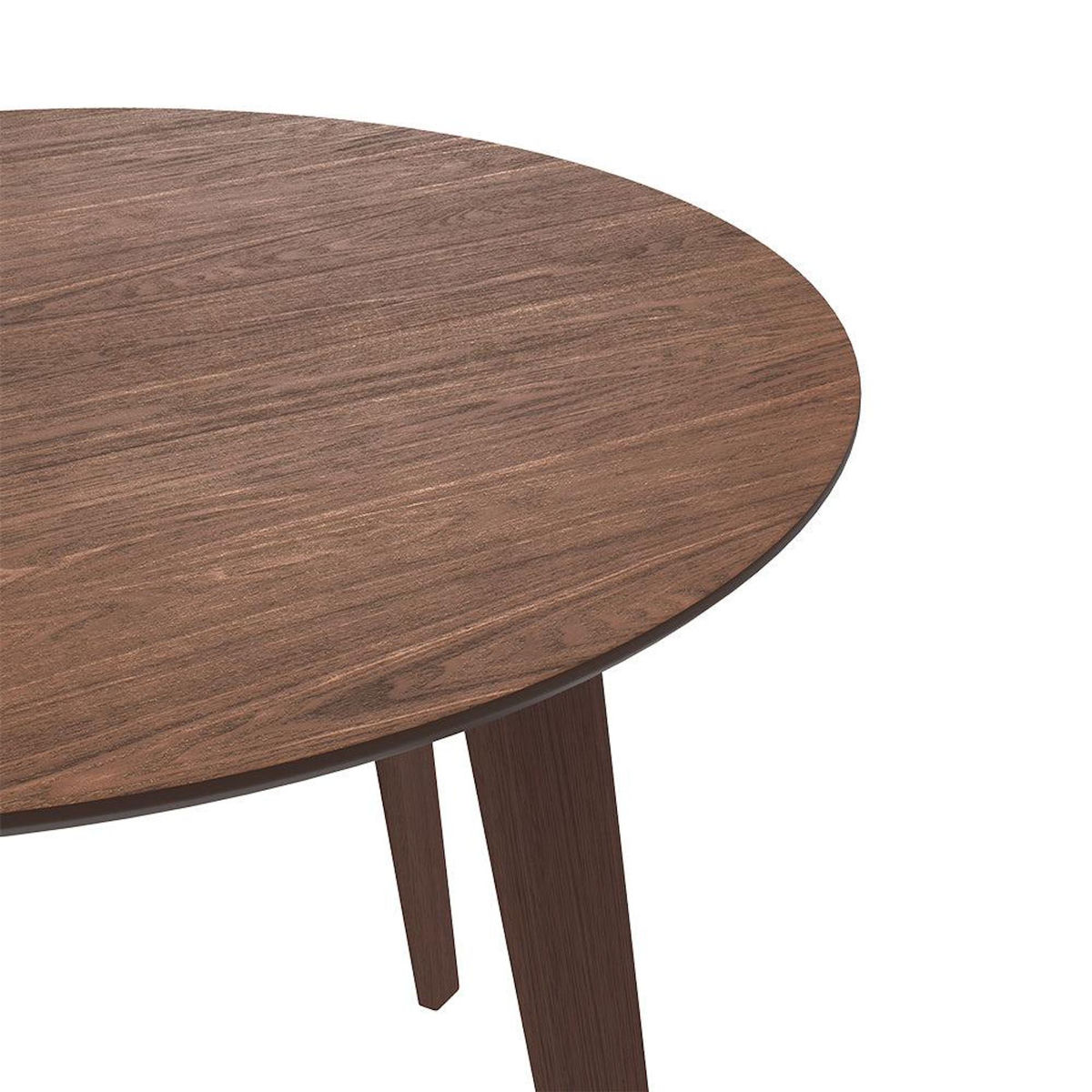 MAISON PAVANE Table ronde 4 personnes en bois foncé D100 cm-Réno