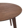 Voir la diapositive 3 : MAISON PAVANE Table ronde 4 personnes en bois foncé D100 cm-Réno