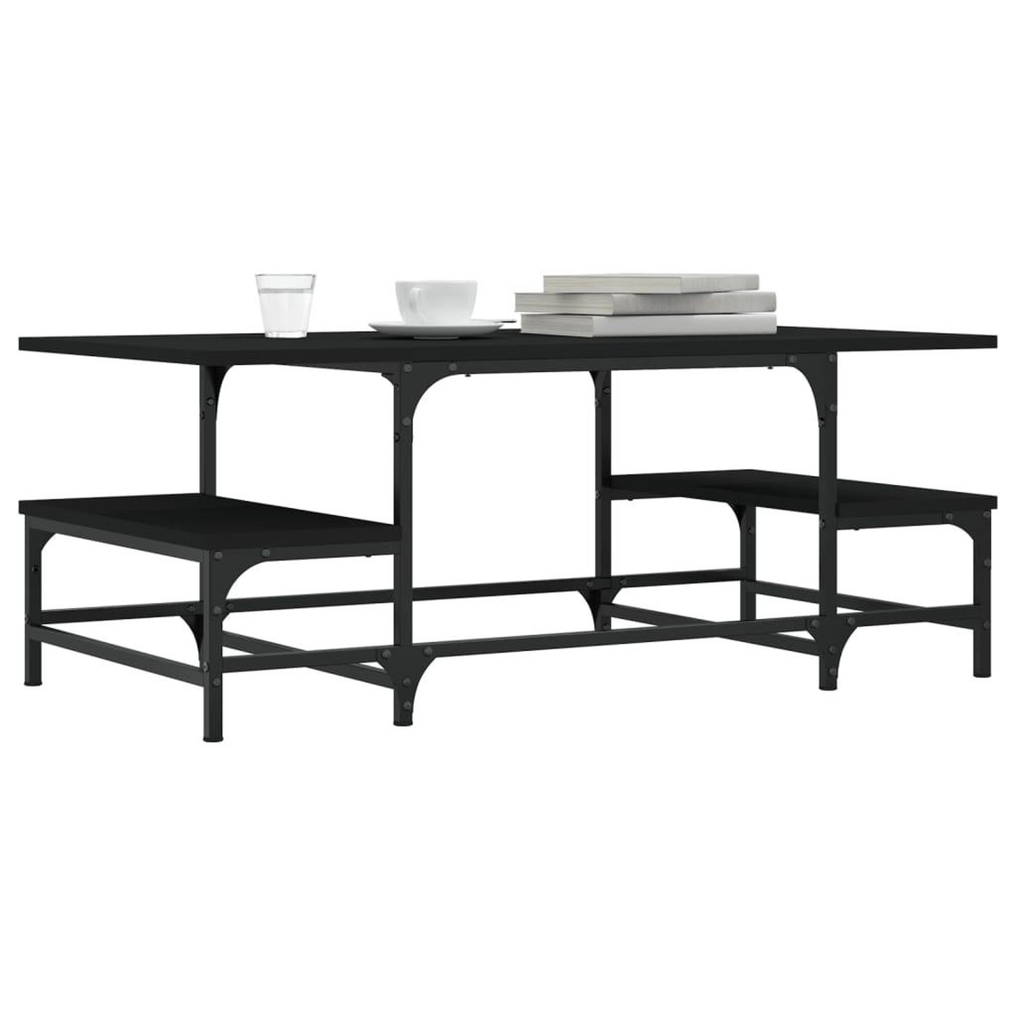 Voir la diapositive 3 : VIDAXL Table basse noir 100x50,5x40 cm bois d'ingenierie