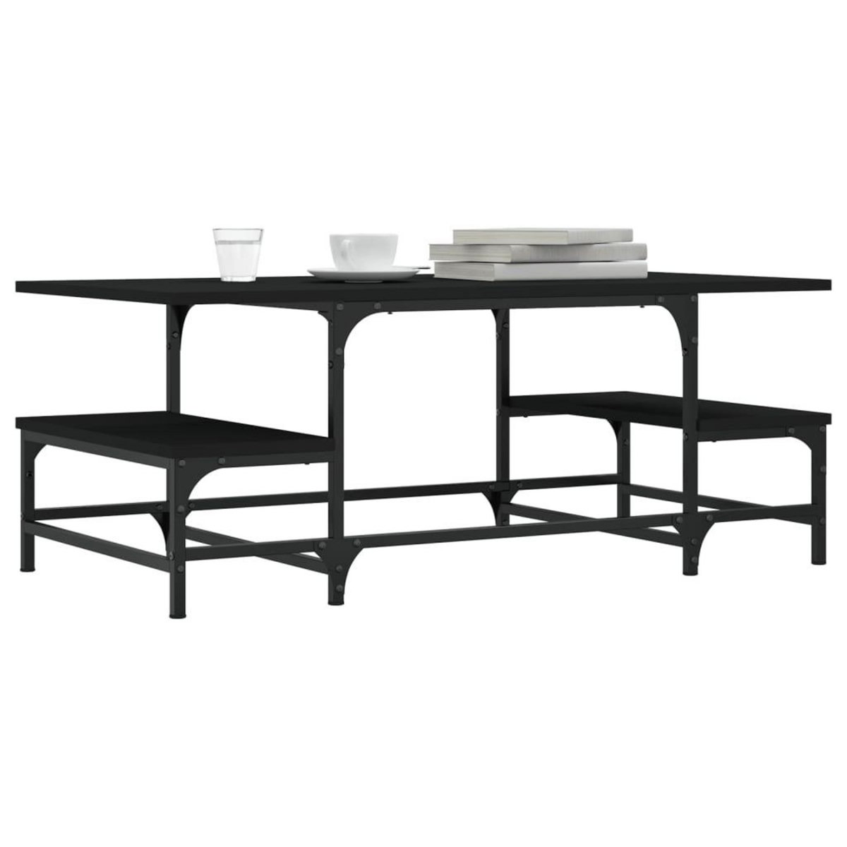 VIDAXL Table basse noir 100x50,5x40 cm bois d'ingenierie