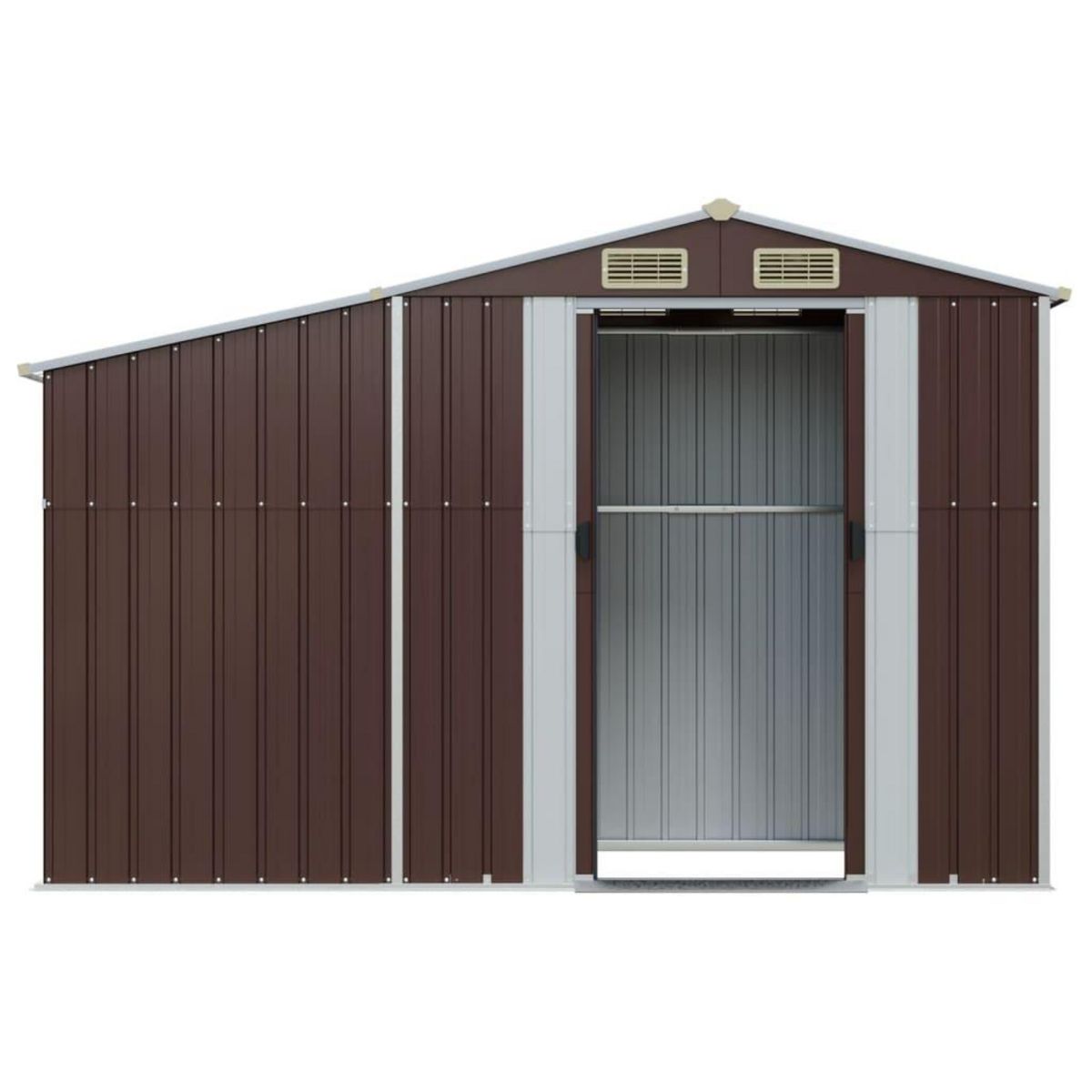 VIDAXL Abri de jardin marron 277x93x179 cm acier galvanise