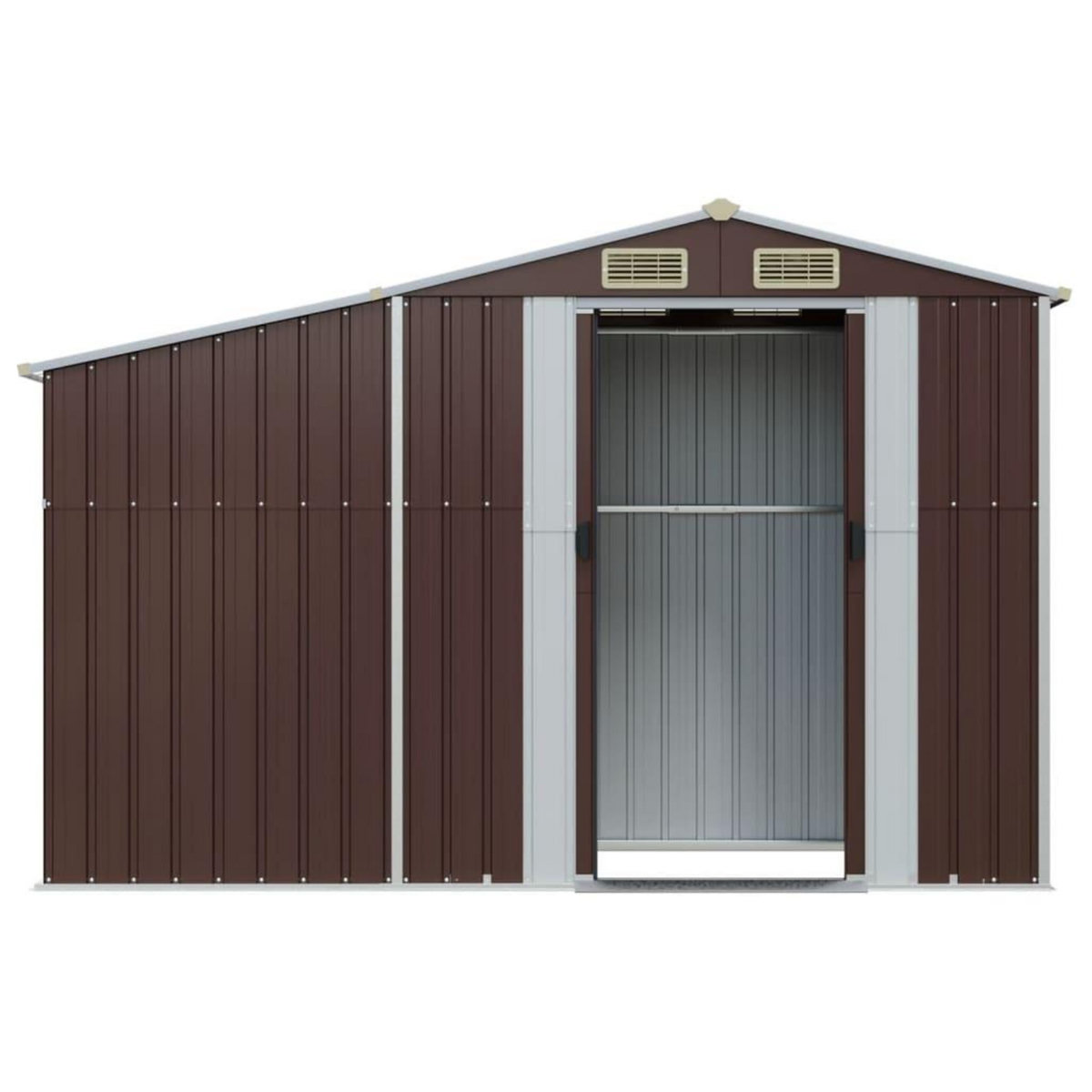 VIDAXL Abri de jardin marron 277x93x179 cm acier galvanise