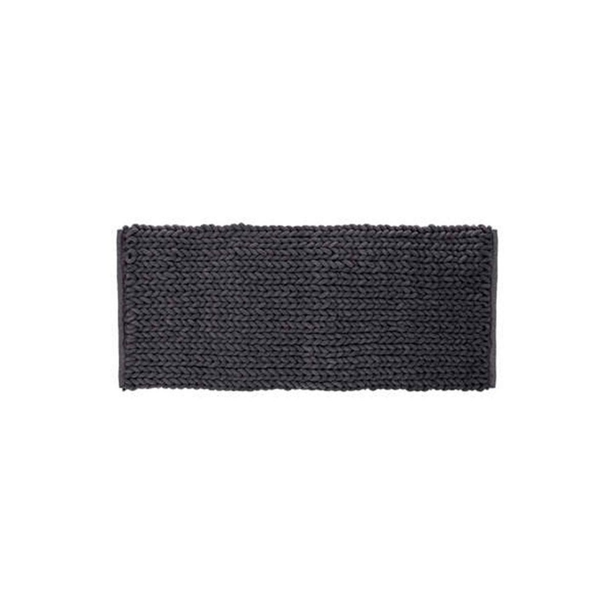 FIVE Tapis de salle de bain  tissé épais  50x120cm gris foncé