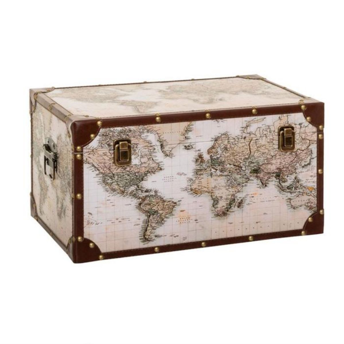 ATMOSPHERA Lot de 4 Malles  Mappemonde  56cm Multicolore