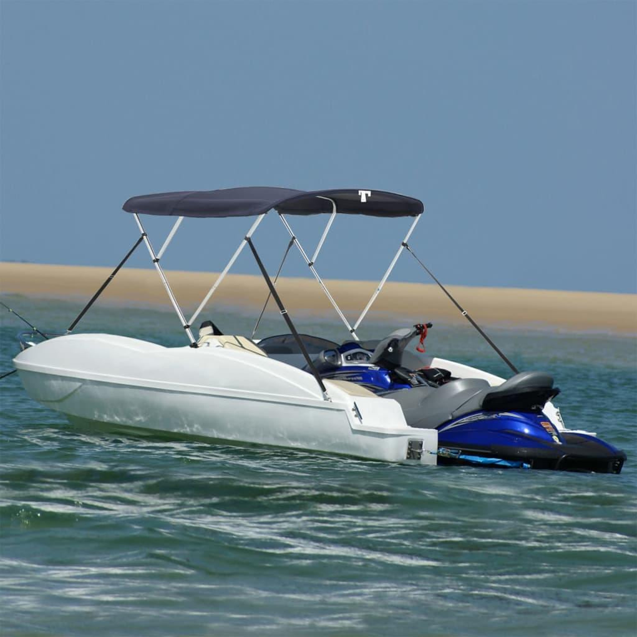 VIDAXL Toit bimini a 3 arceaux parois en maille 183x(154-167)x137 cm