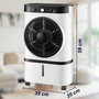 Voir la diapositive 3 : NIKLAS Rafraichisseur d'air Ventilateur sur roulettes 65W Réservoir 7L 3 Vitesses - Anti Canicule NIKLAS