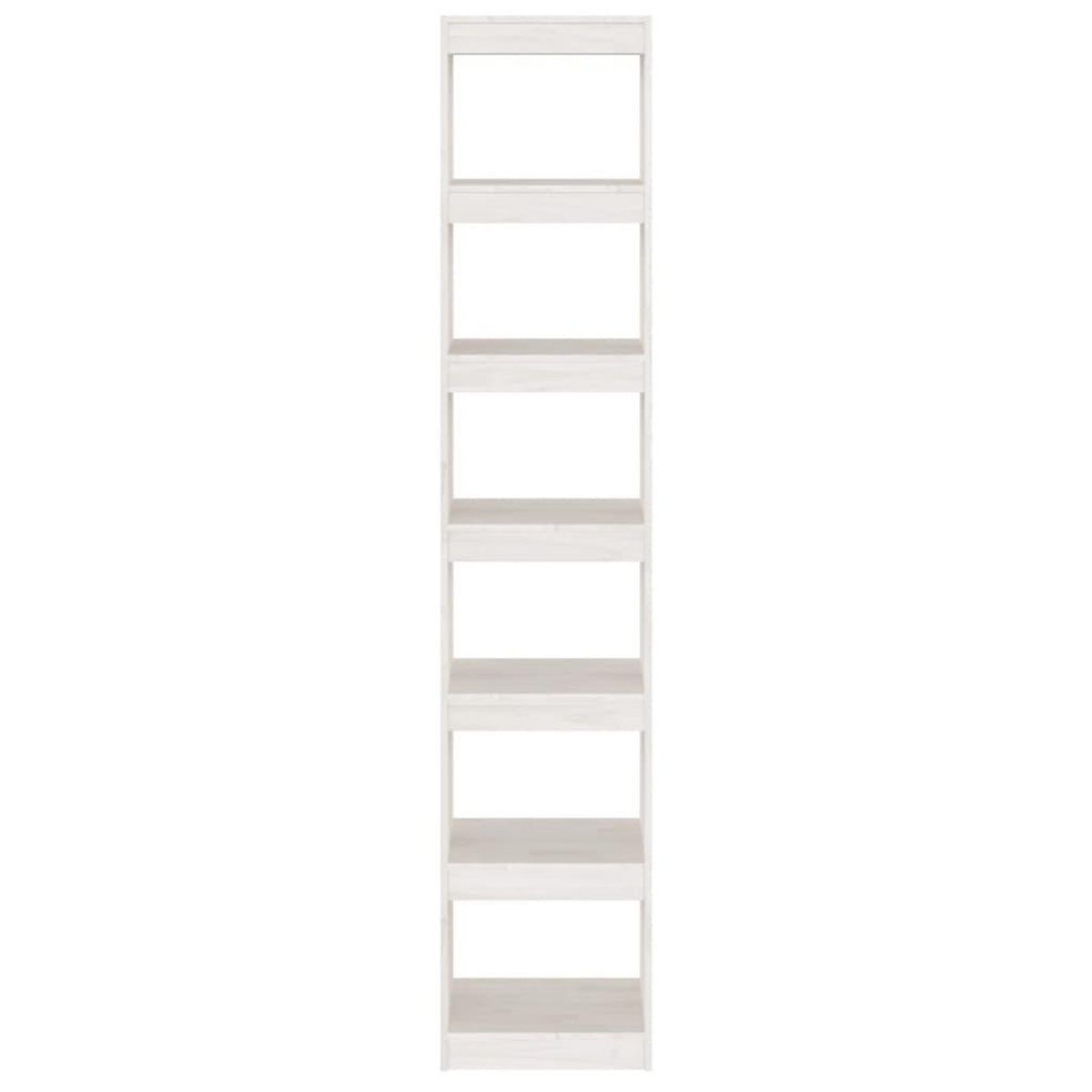 VIDAXL Bibliotheque/Separateur de piece Blanc 40x30x199 cm Pin massif
