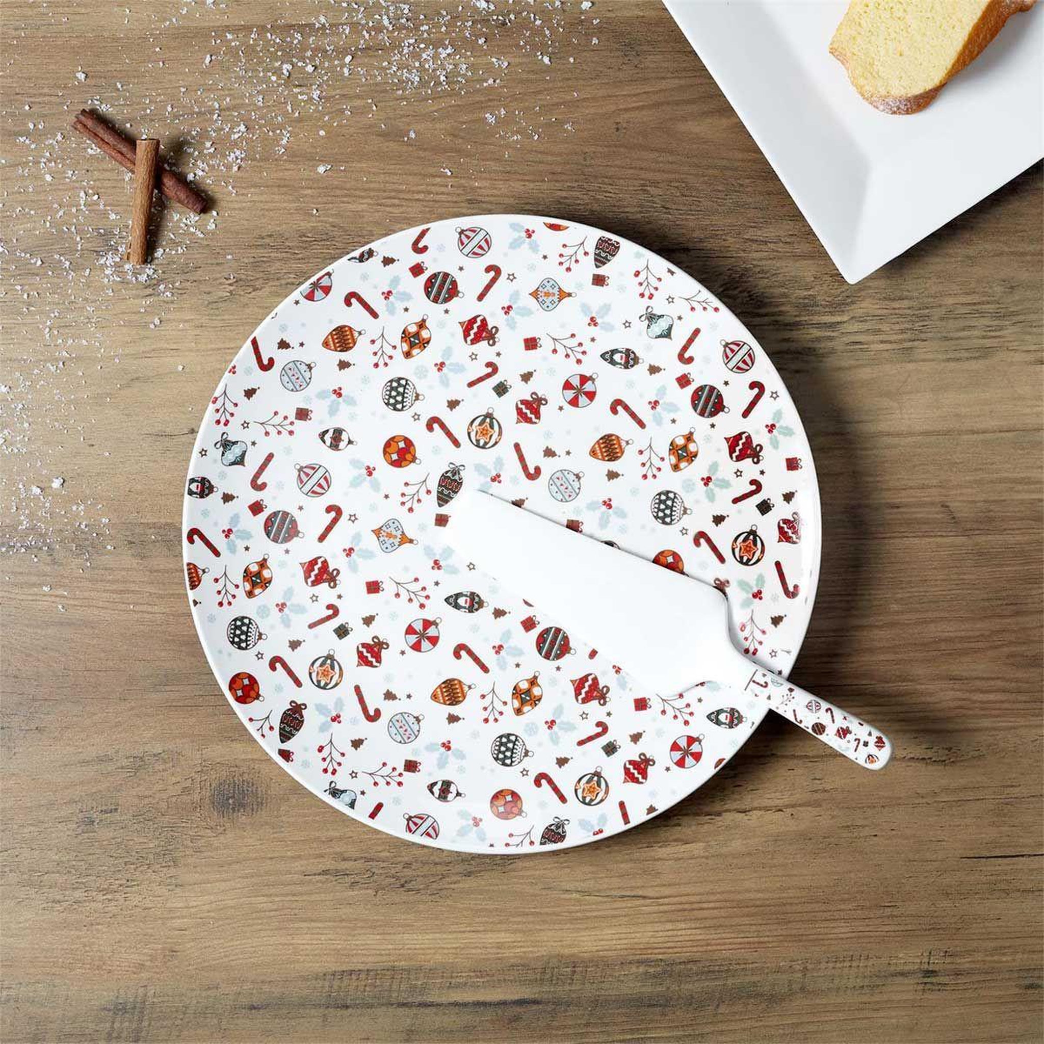 Voir la diapositive 3 : The Home Deco Factory Plat & pelle à tarte  noël  30cm multicolore