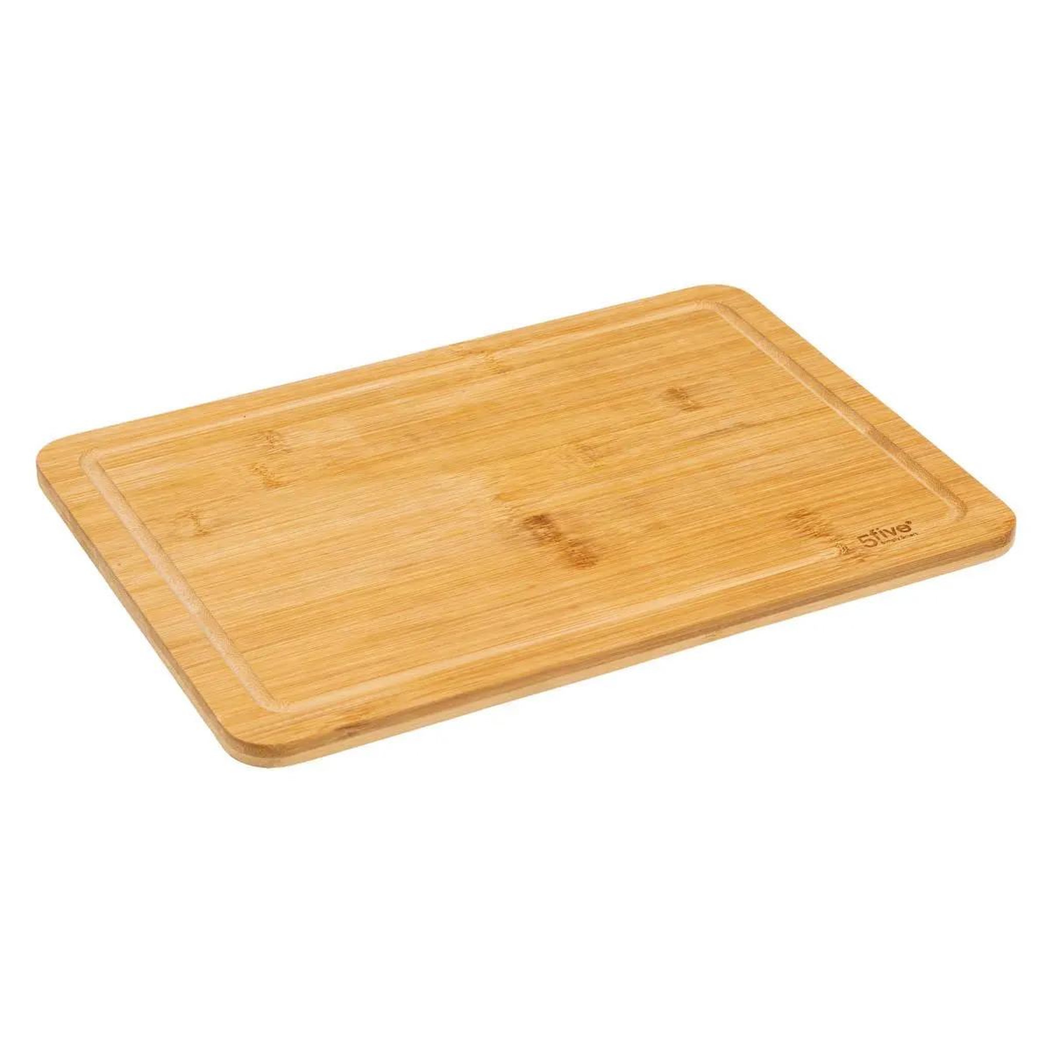 Voir la diapositive 2 : FIVE Planche à Découper & Couteaux  Bambou  35cm Naturel