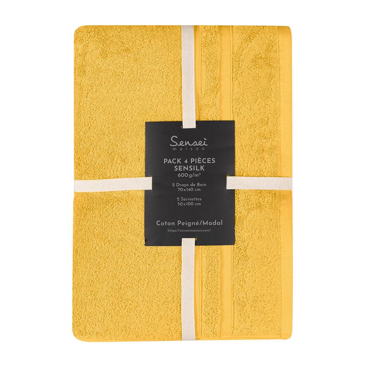 Sensei Maison Ensemble de bain 4 pièces 600 g/m² SENSILK