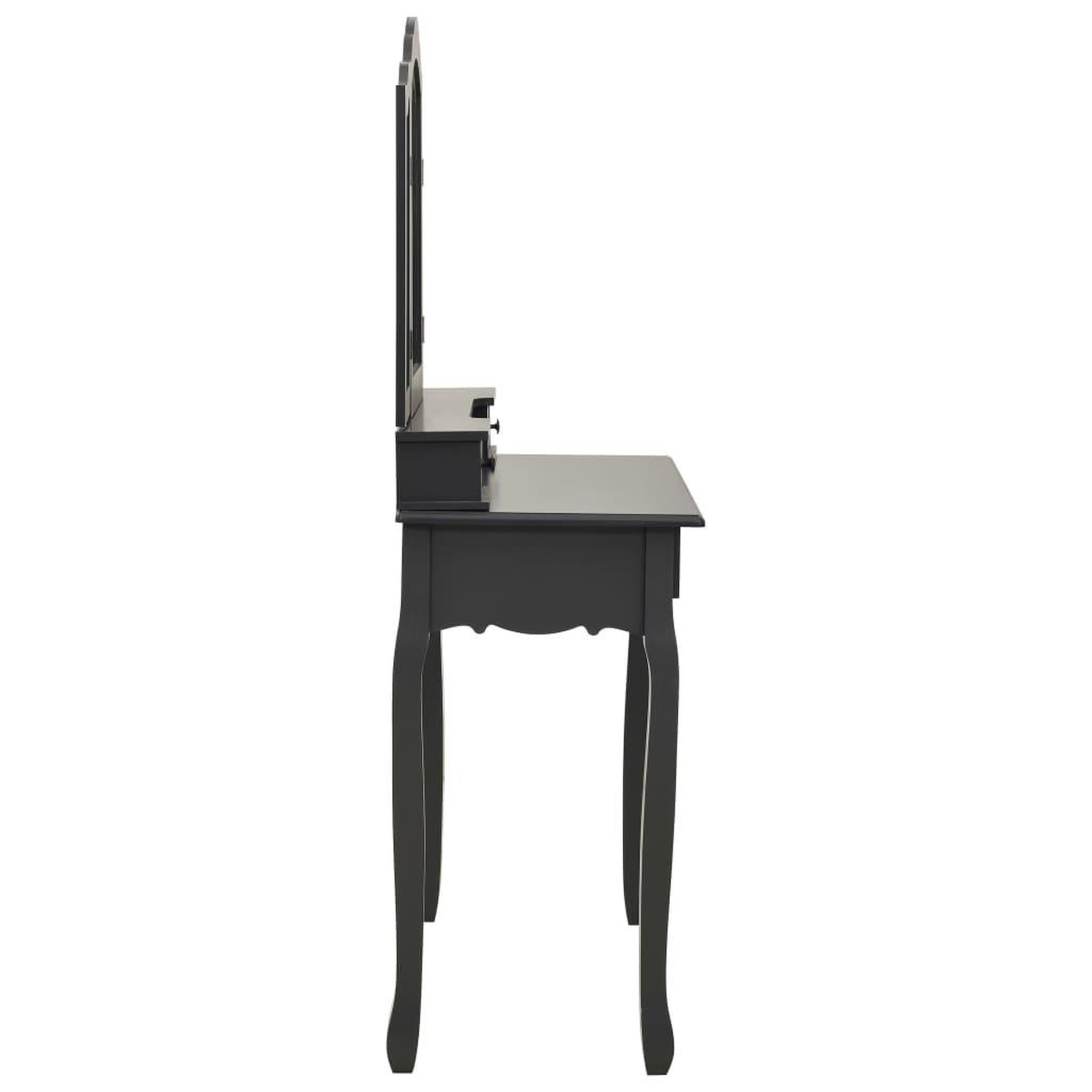 Voir la diapositive 5 : VIDAXL Ensemble de coiffeuse avec tabouret Gris 80x69x141 cm Paulownia