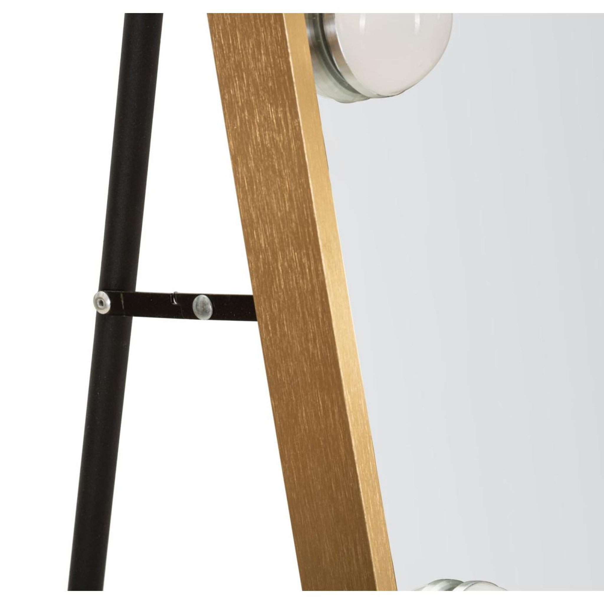 Voir la diapositive 5 : Paris Prix Miroir led sur pied  hollywood  170cm or