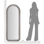 Voir la diapositive 6 : Paris Prix Miroir Mural en Velours  Chloé  160cm Gris & Taupe