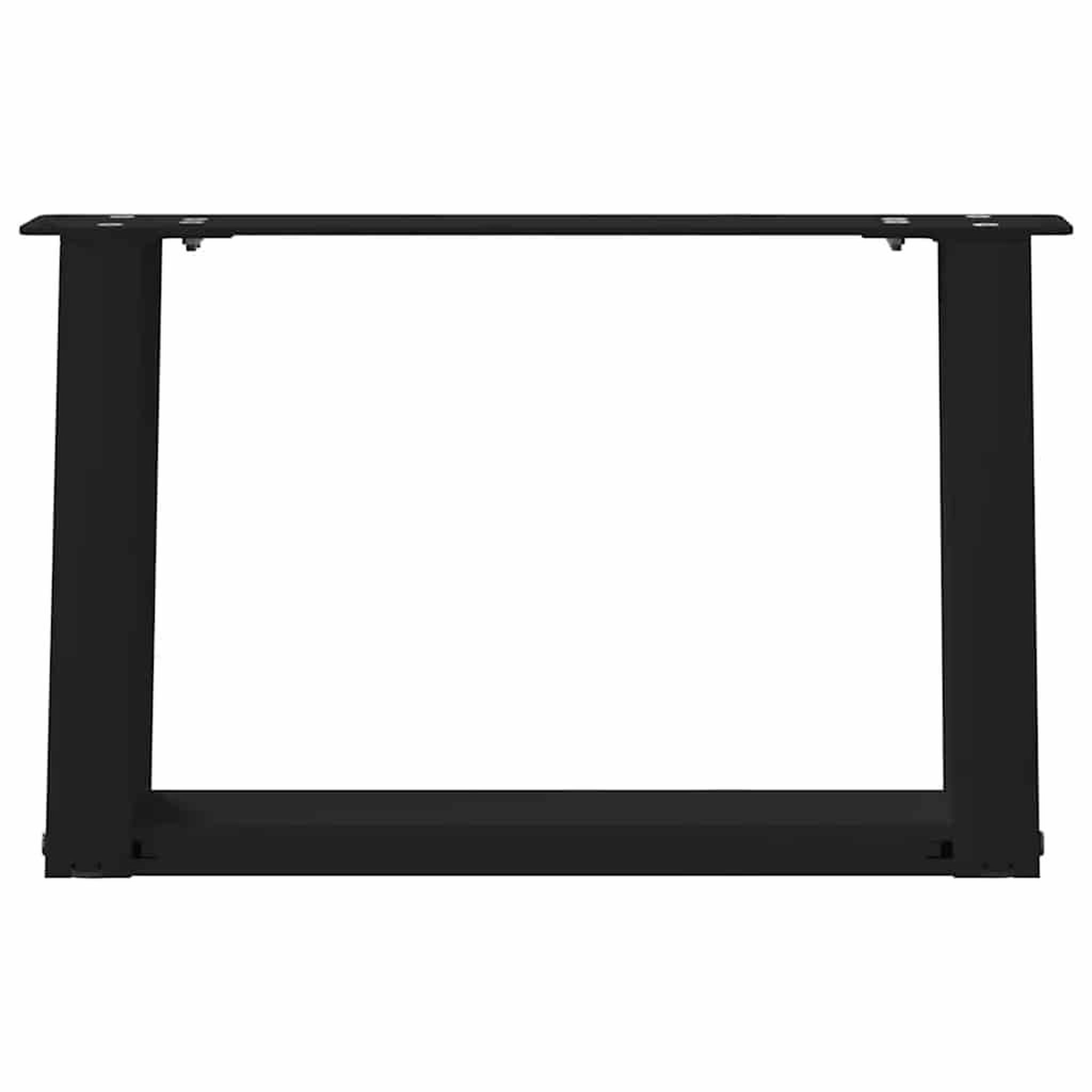 Voir la diapositive 5 : VIDAXL Pieds de table basse forme de U 2 pcs noir 50x(30-31) cm acier