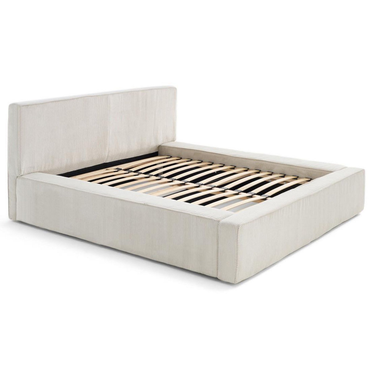 BEST MOBILIER Topaze - lit coffre - 180x200 cm - sommier inclus - velours côtelé