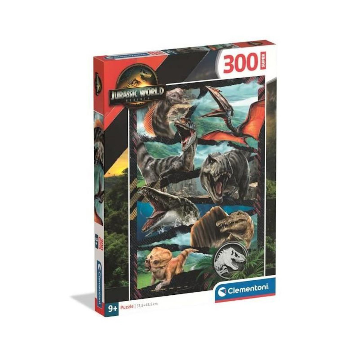 CLEMENTONI Puzzle 300 pièces Jurassic World Renaissance – Enfants dès 8 ans – Image dynamique – CLEMENTONI