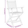 Voir la diapositive 6 : VIDAXL Ensemble a manger d'exterieur pliable 7pcs Bois d'acacia solide