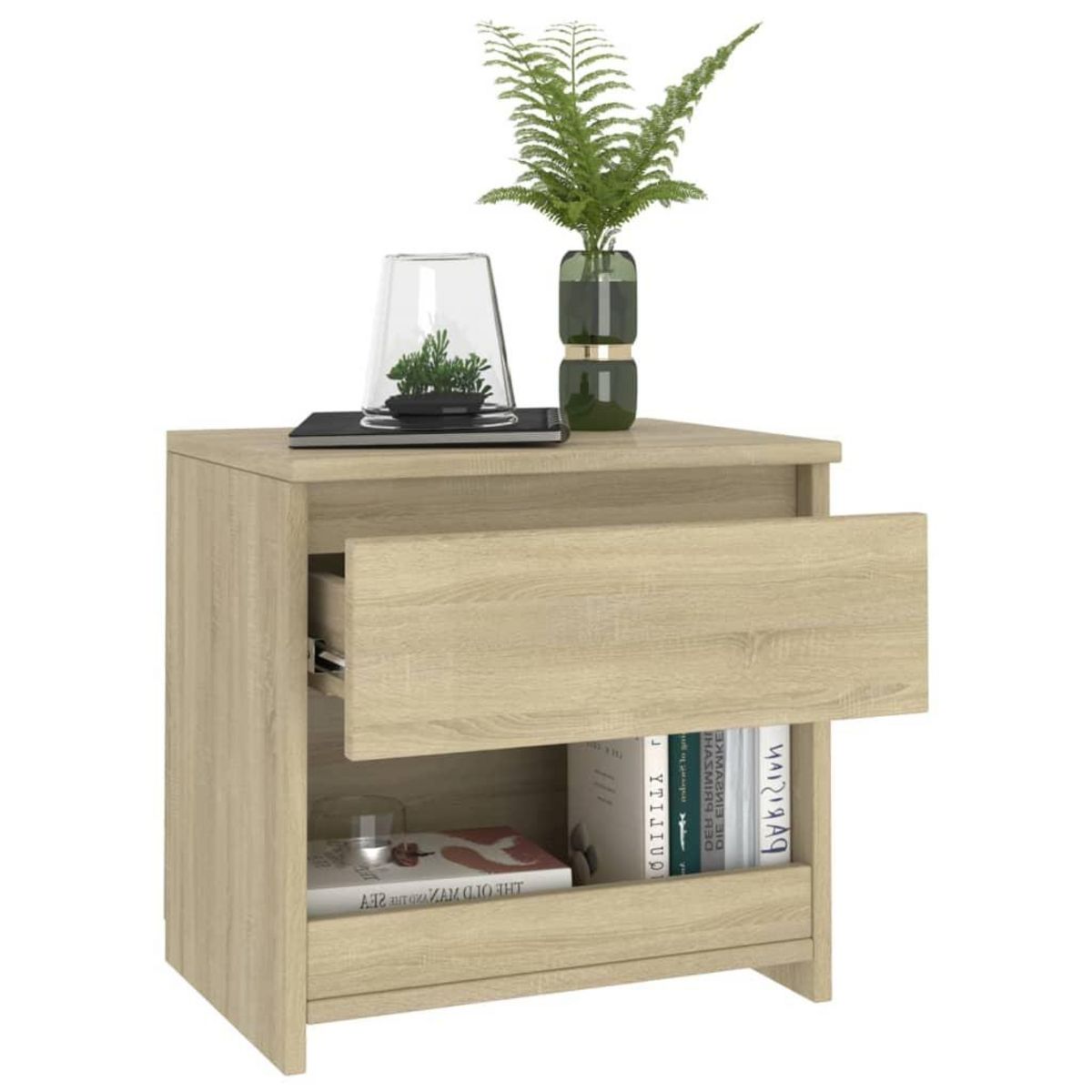 VIDAXL Table de chevet Chene sonoma 40x30x39 cm Agglomere