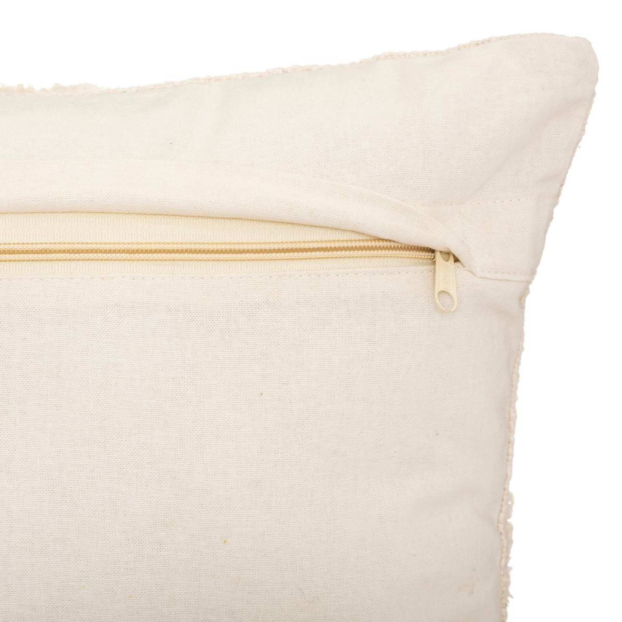 Voir la diapositive 5 : ATMOSPHERA Coussin déco tufté  inca  40x40cm ivoire