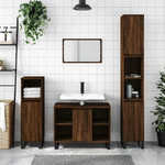 VIDAXL Armoire salle de bain chene marron 80x33x60cm bois d'ingenierie