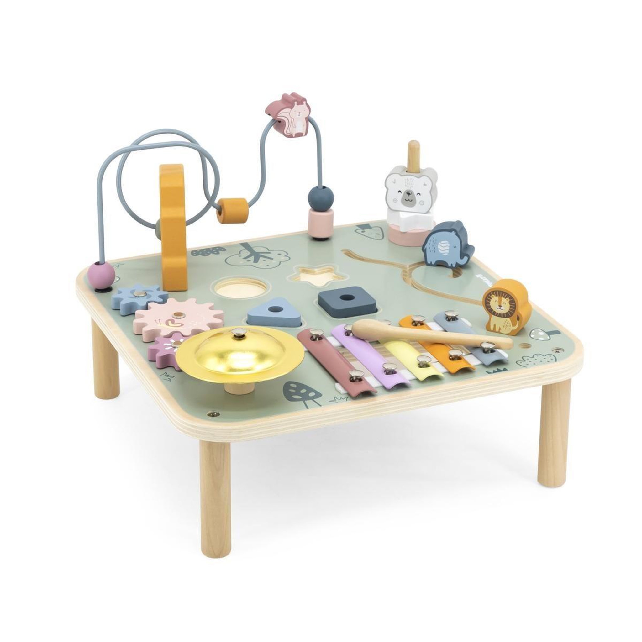 Voir la diapositive 3 : VIGA Table musicale  44083 polarb - table d'éveil en bois