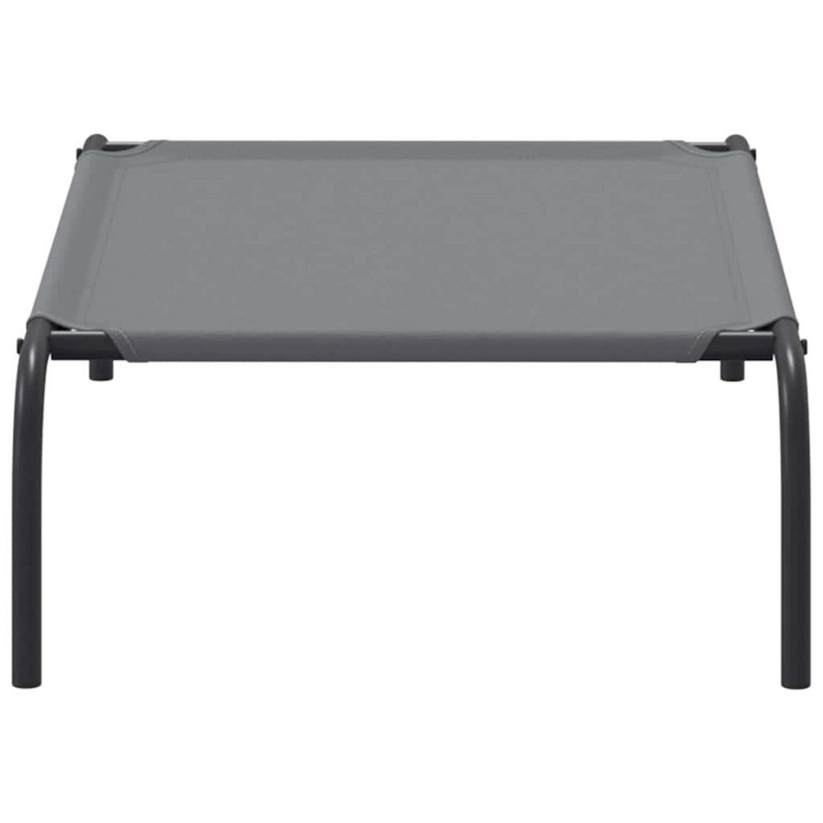 VIDAXL Lit sureleve pour chien gris 90x50x20 cm tissu oxford et acier