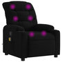 Voir la diapositive 2 : VIDAXL Fauteuil de massage inclinable Noir Tissu
