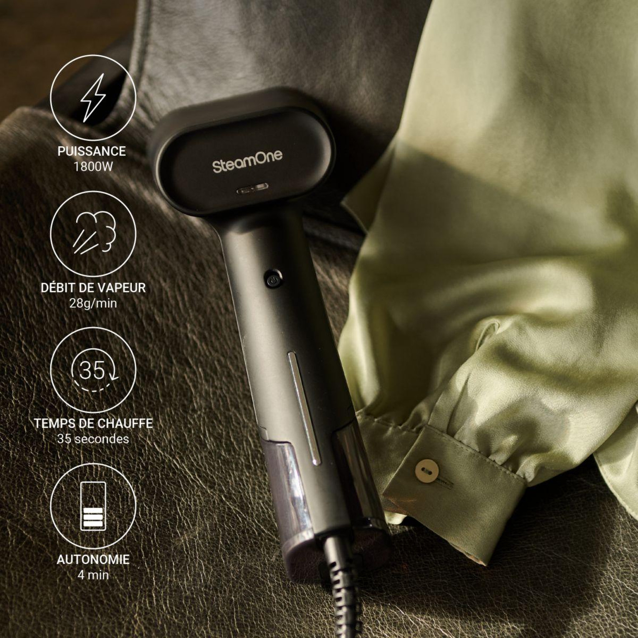Voir la diapositive 5 : Steamone Défroisseur vapeur EUDTC120B Simon XL