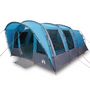 Voir la diapositive 2 : VIDAXL Tente familiale tunnel 8 personnes bleu impermeable