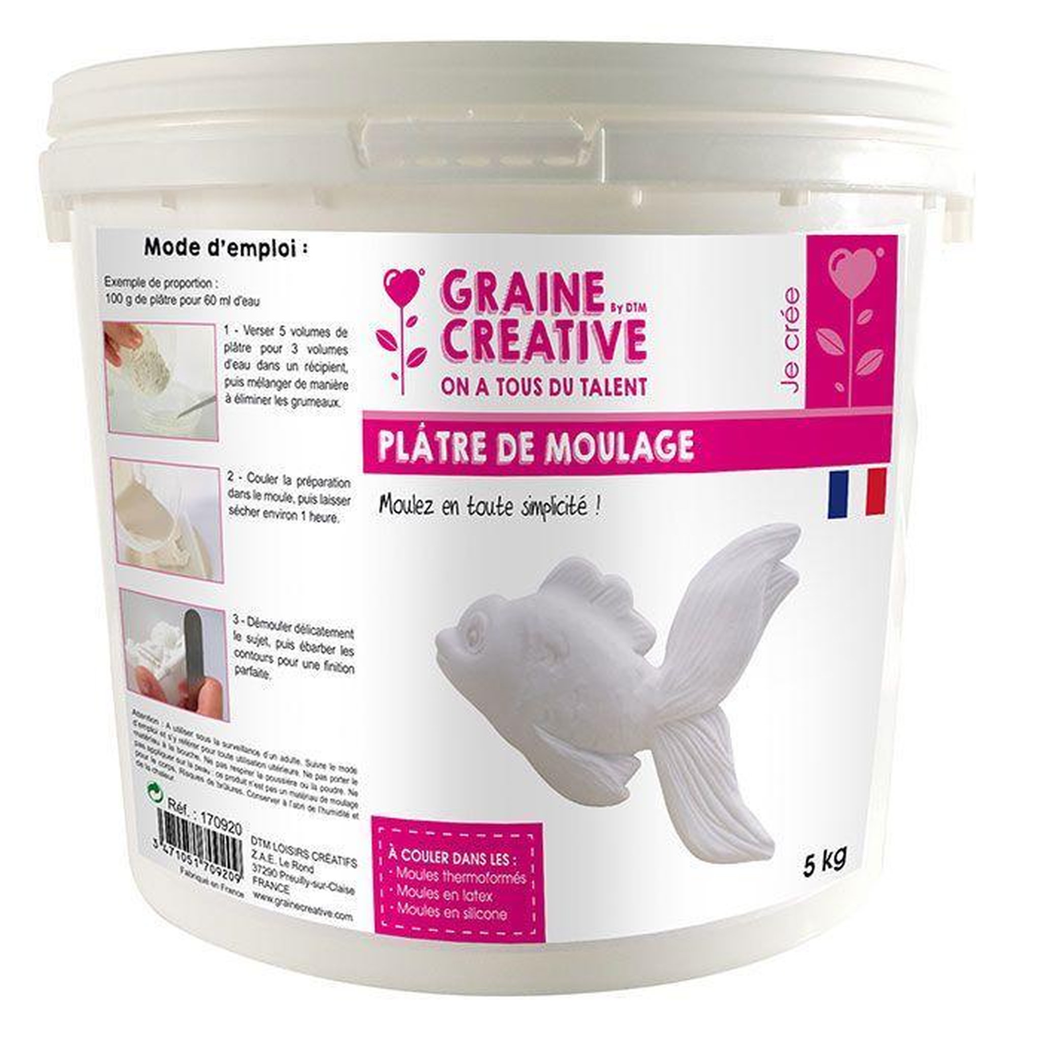 Graine créative Plâtre de moulage 5 kg