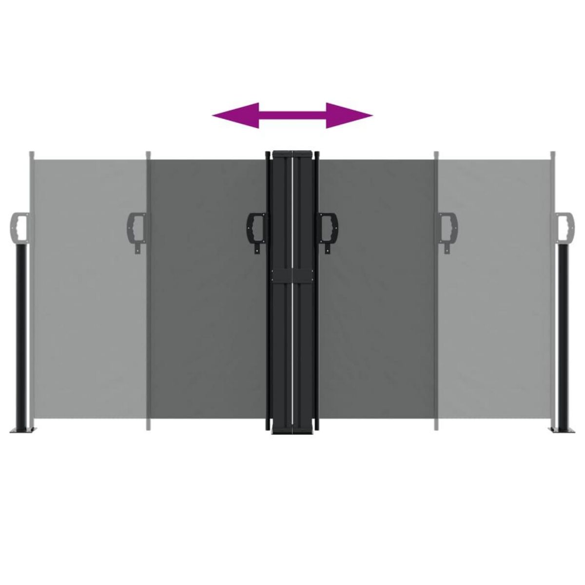 VIDAXL Auvent lateral retractable anthracite 120x1200 cm